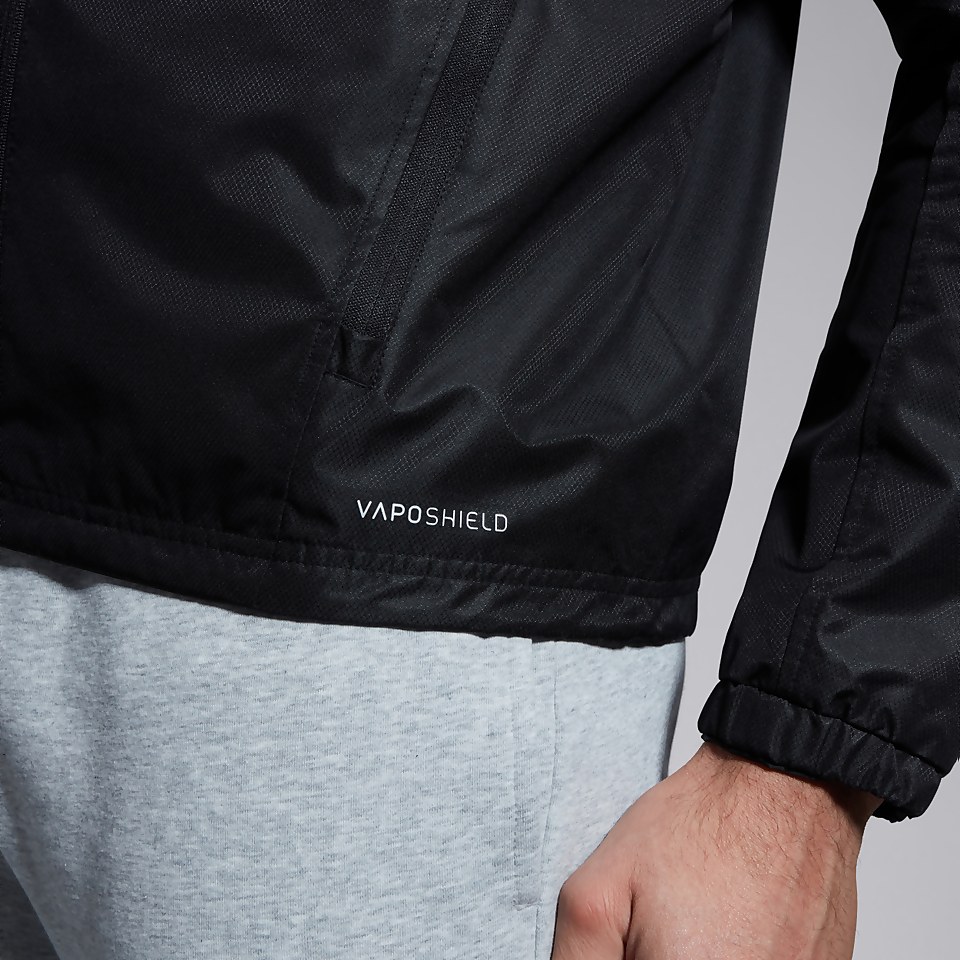 MENS CLUB VAPOSHIELD FULL ZIP RAIN JACKET BLACK