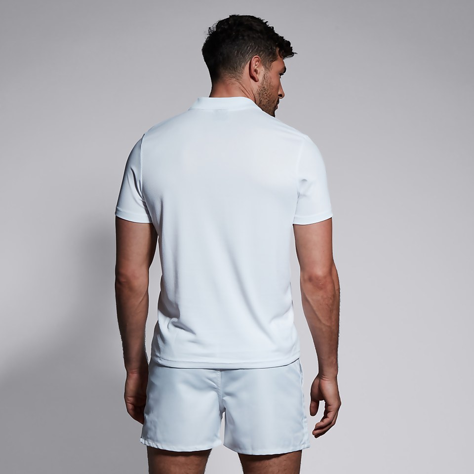 MENS CLUB DRY POLO SHIRT WHITE