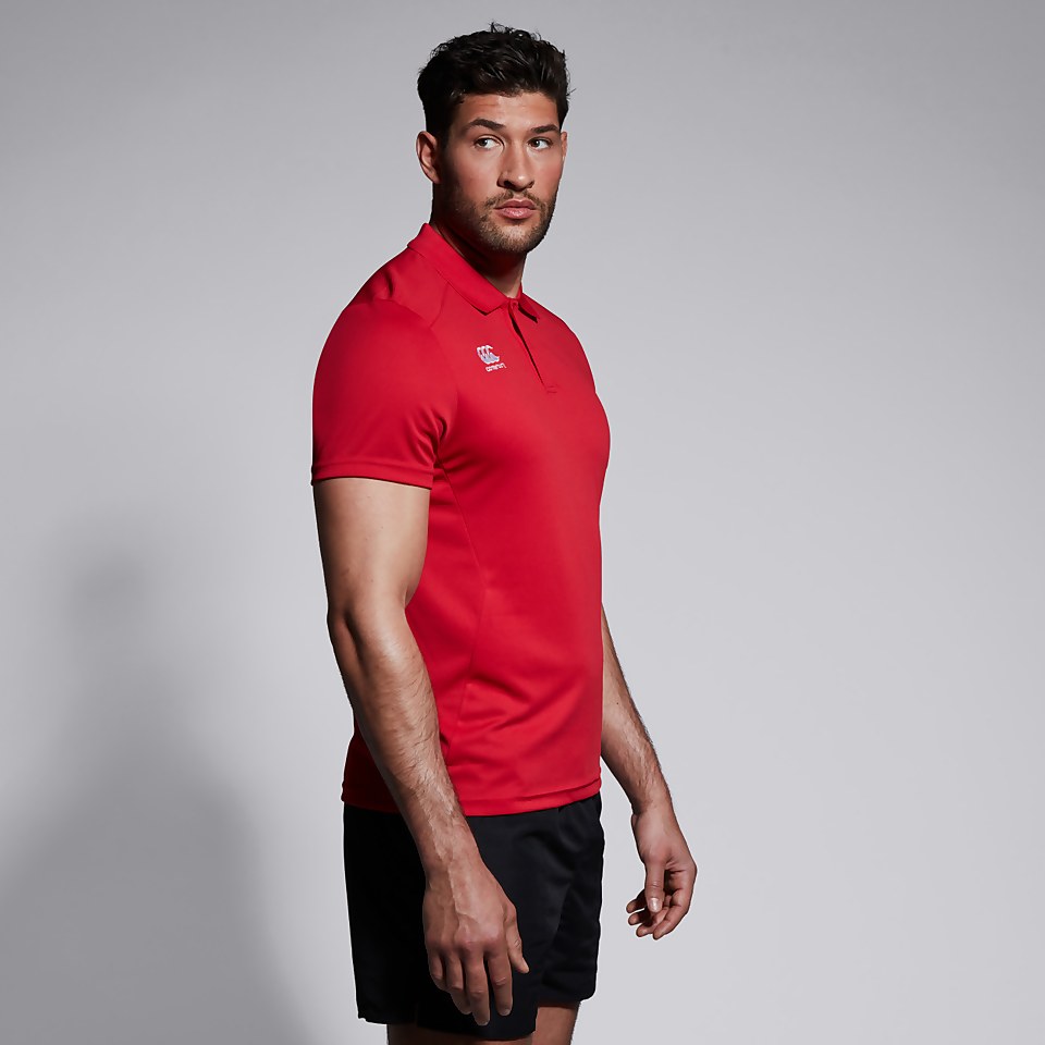 MENS CLUB DRY POLO SHIRT RED
