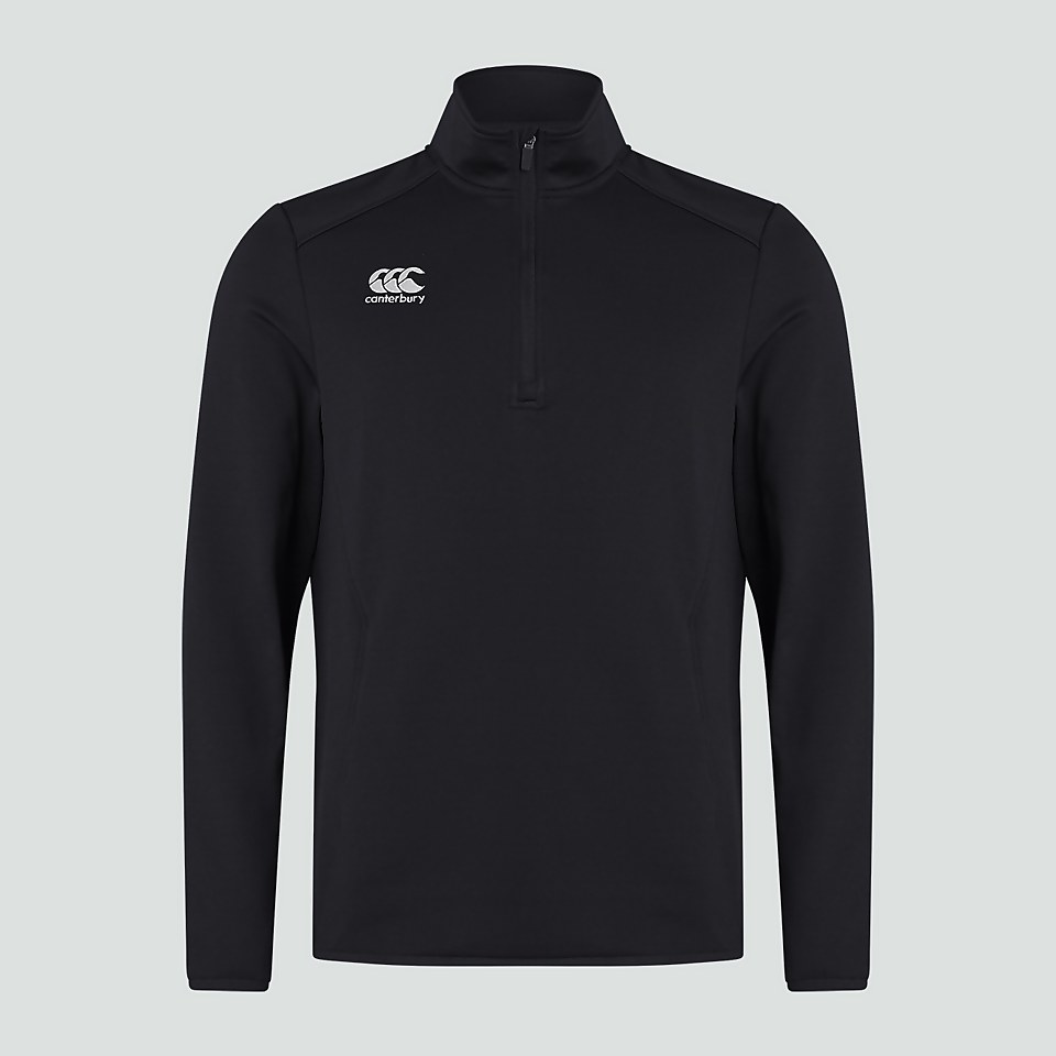 MENS CLUB 1/4 ZIP MID LAYER TRAINING TOP BLACK