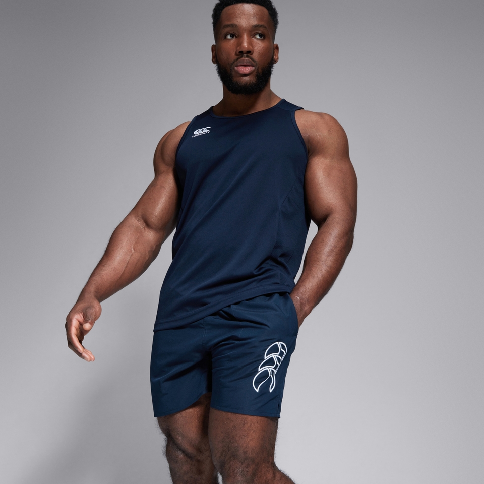 MENS CLUB DRY SINGLET IN NAVY