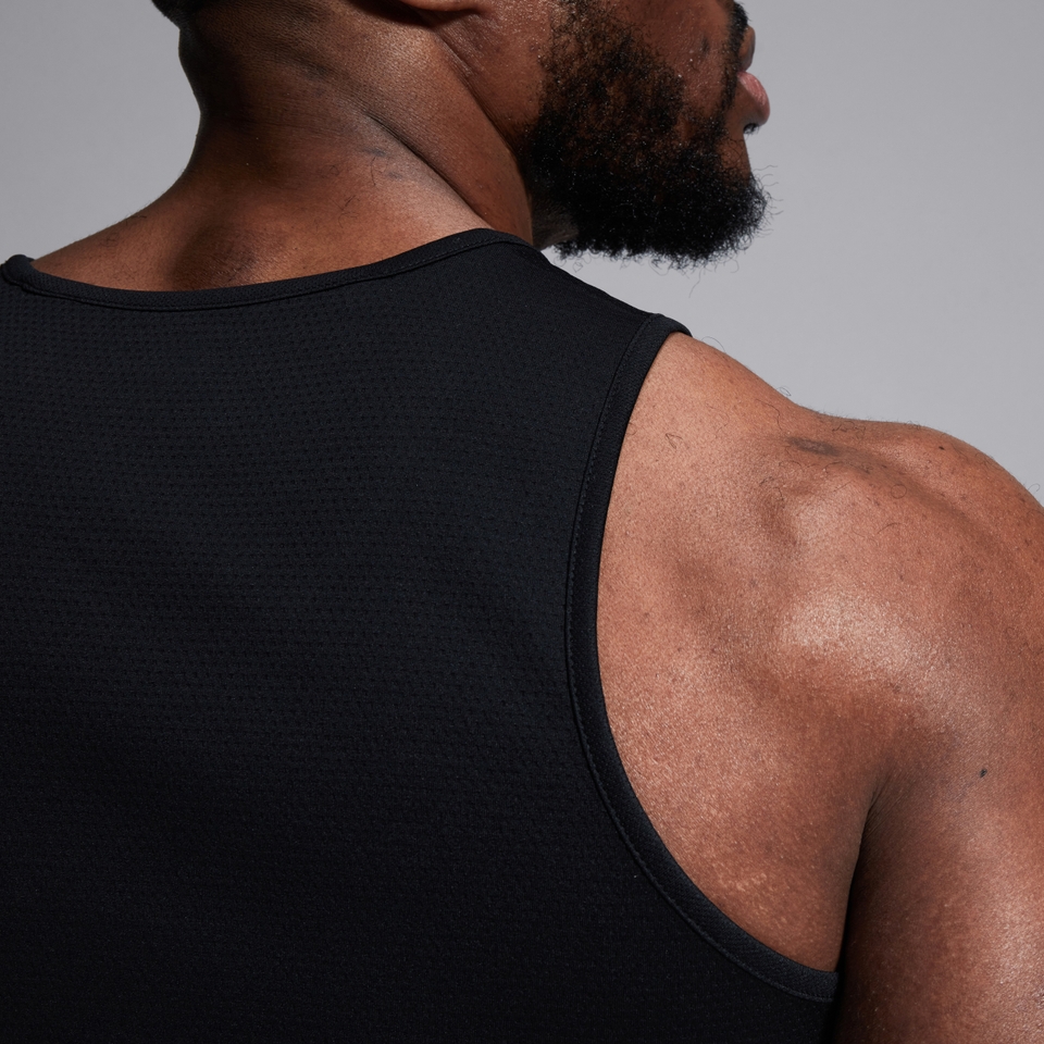 MENS CLUB DRY SINGLET IN BLACK