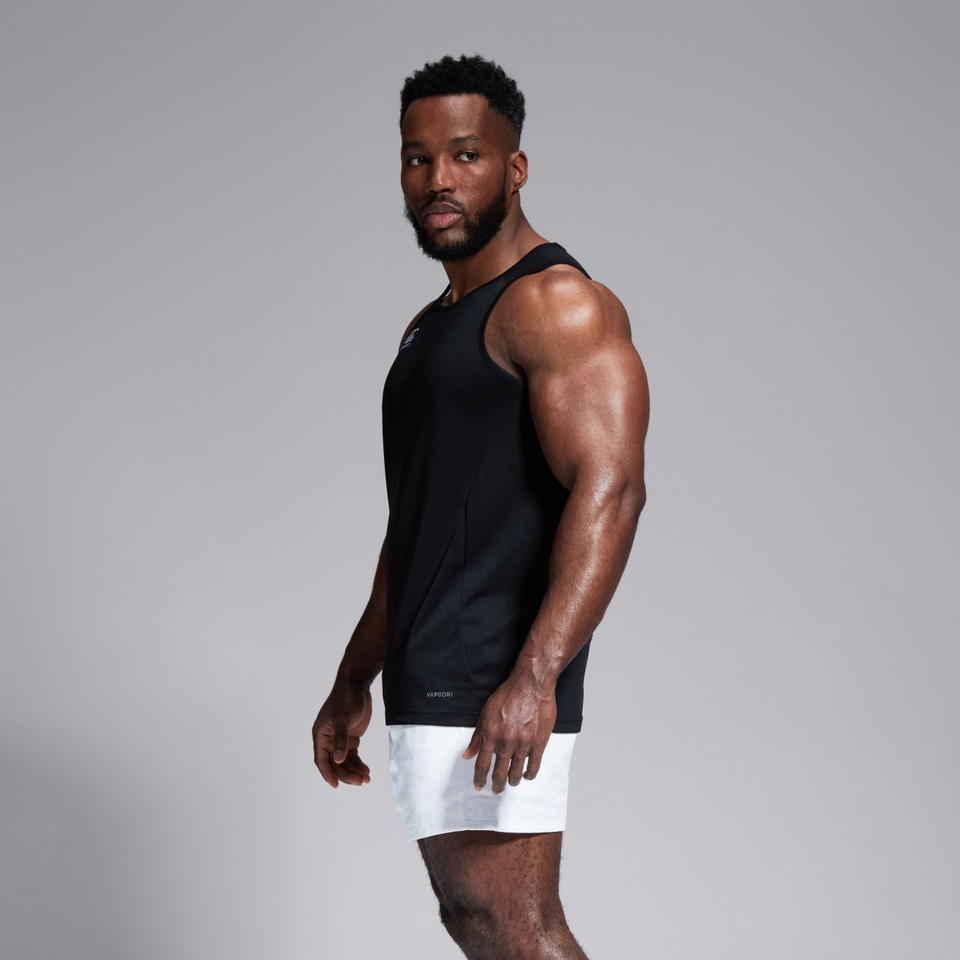 MENS CLUB DRY SINGLET IN BLACK