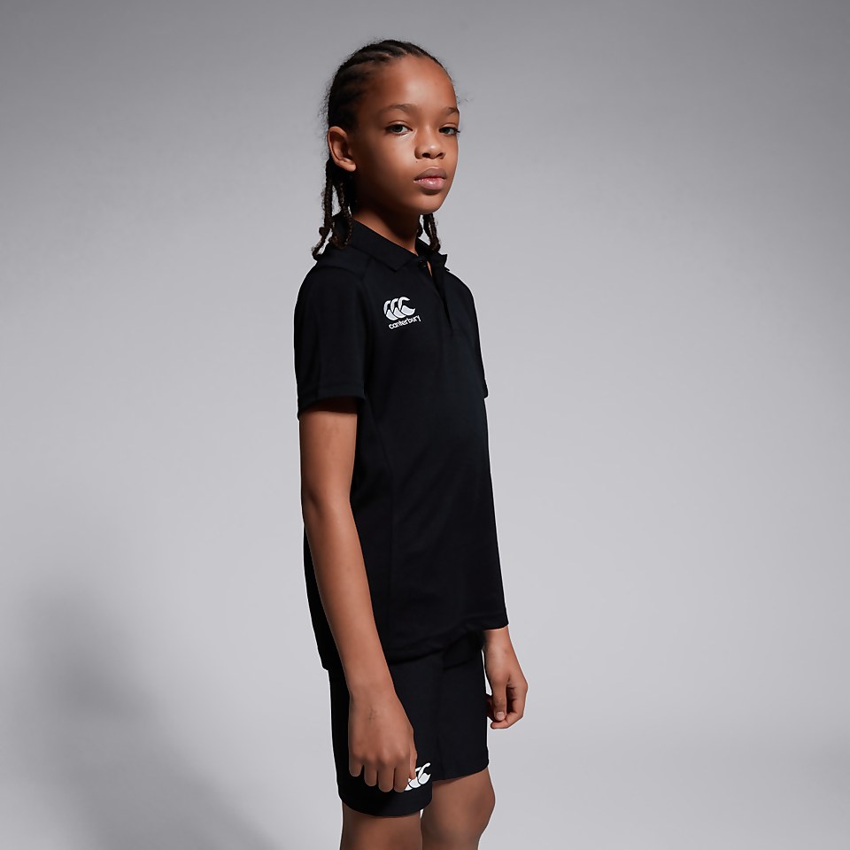 JUNIOR UNISEX CLUB DRY POLO SHIRT BLACK