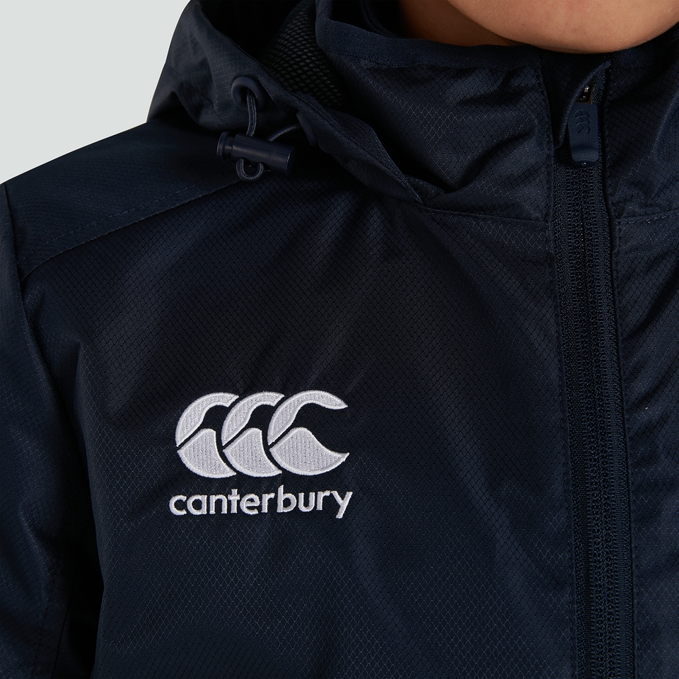 K CLUB VAPOSHIELD FULL ZIP RAIN JACKET NAVY