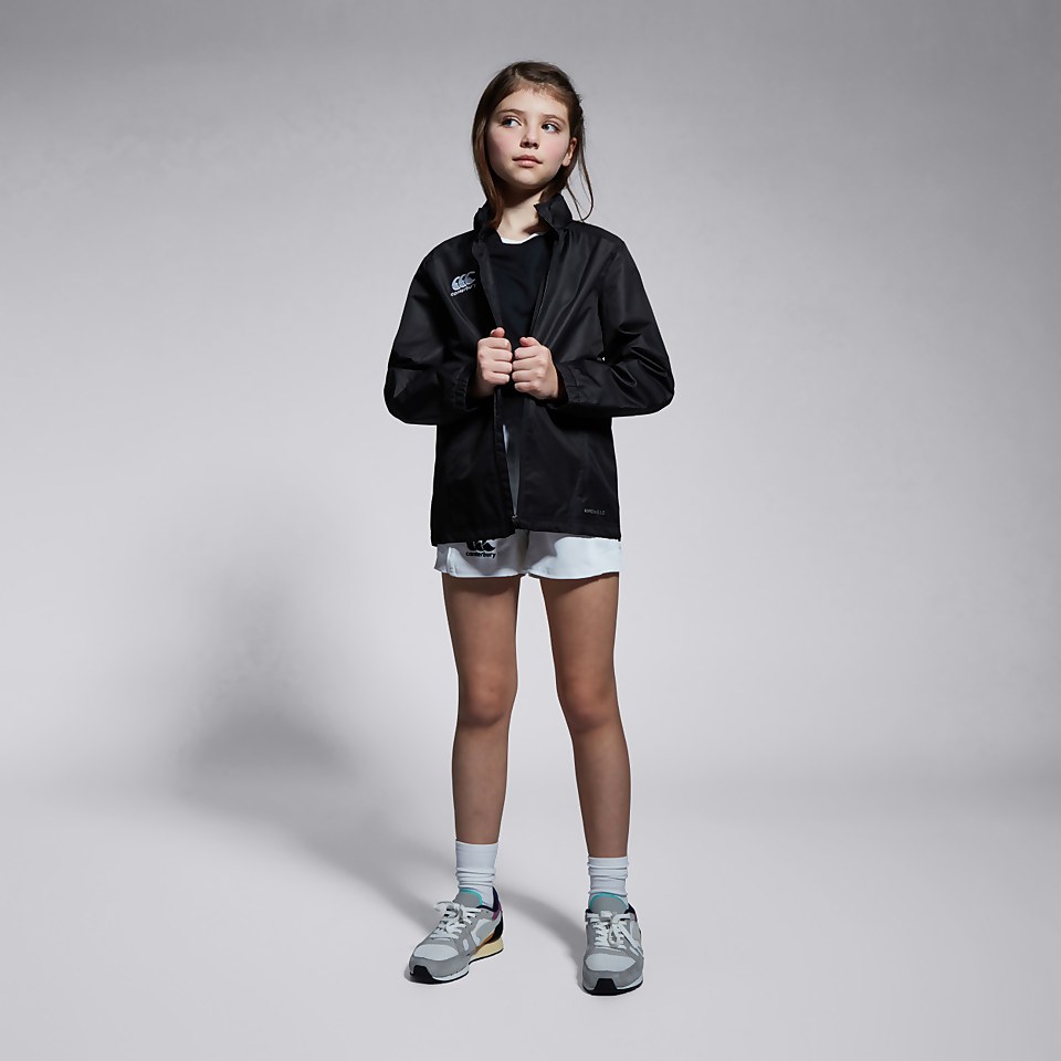 JUNIOR UNISEX CLUB VAPOSHIELD FULL ZIP RAIN JACKET BLACK