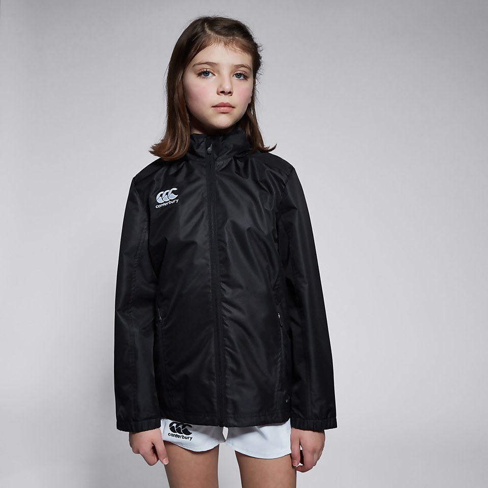 JUNIOR UNISEX CLUB VAPOSHIELD FULL ZIP RAIN JACKET BLACK