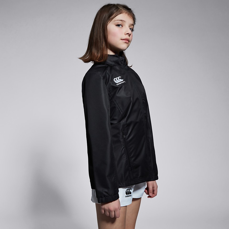 JUNIOR UNISEX CLUB VAPOSHIELD FULL ZIP RAIN JACKET BLACK