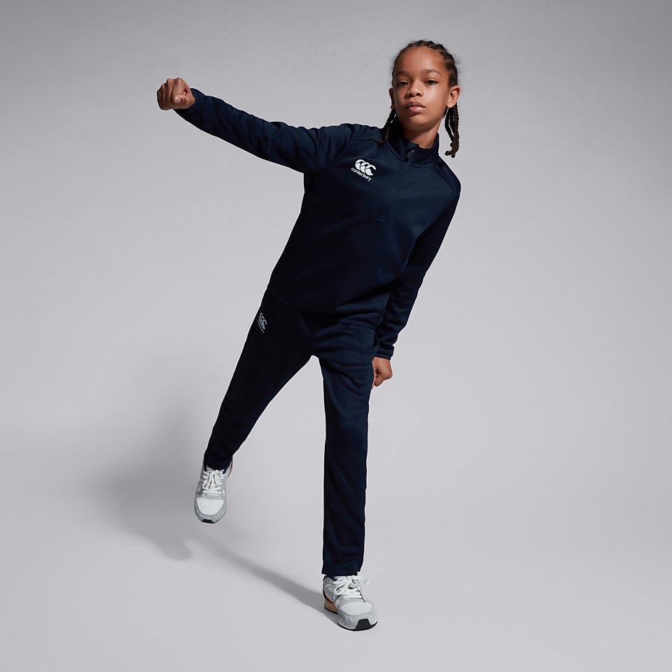 JUNIOR UNISEX CLUB 1/4 ZIP MIDLAYER TRAINING TOP NAVY