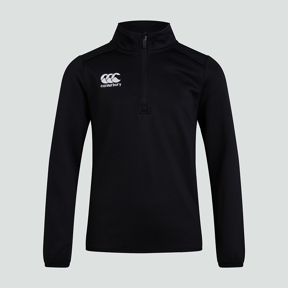 JUNIOR UNISEX CLUB 1/4 ZIP MIDLAYER TRAINING TOP BLACK