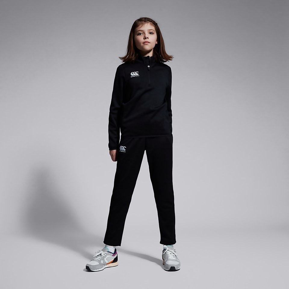 JUNIOR UNISEX CLUB 1/4 ZIP MIDLAYER TRAINING TOP BLACK