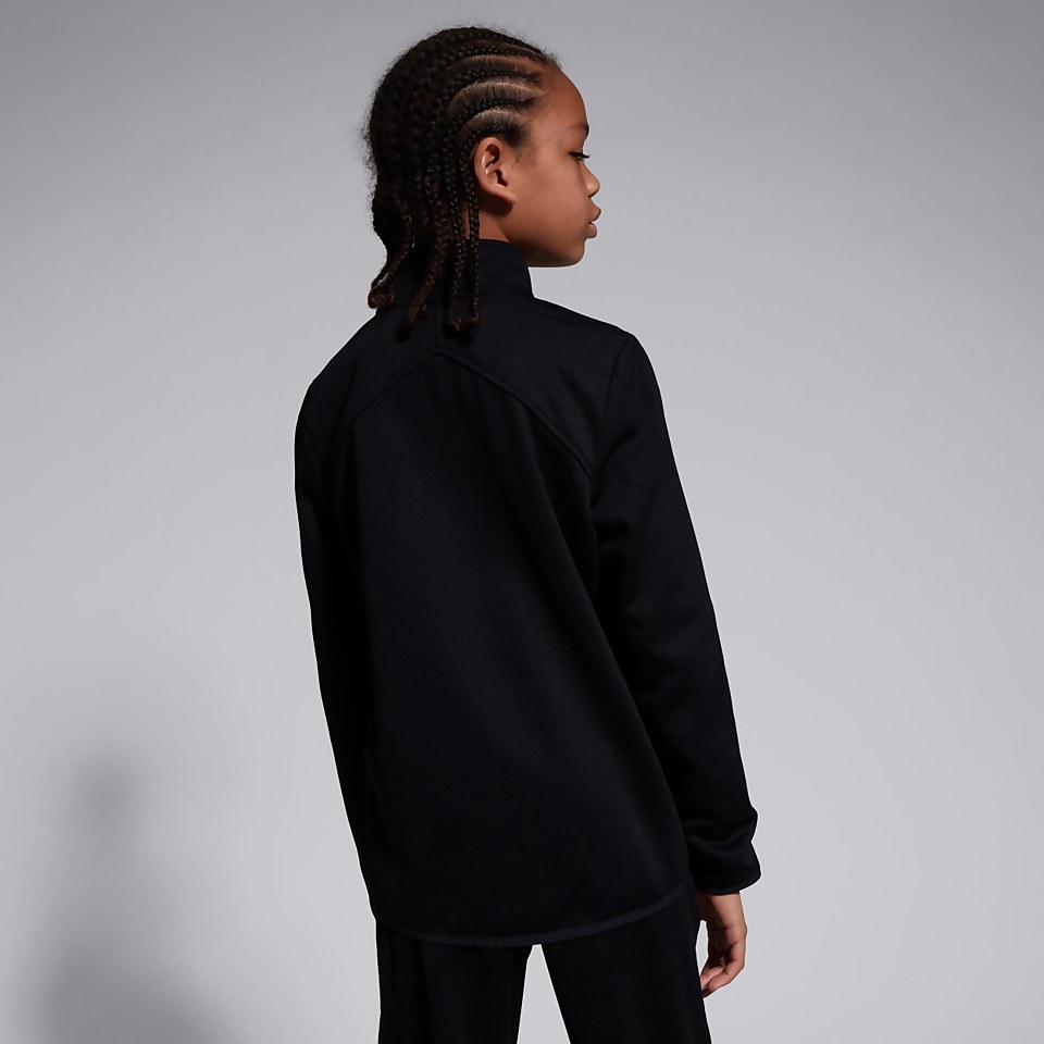 JUNIOR UNISEX CLUB 1/4 ZIP MIDLAYER TRAINING TOP BLACK