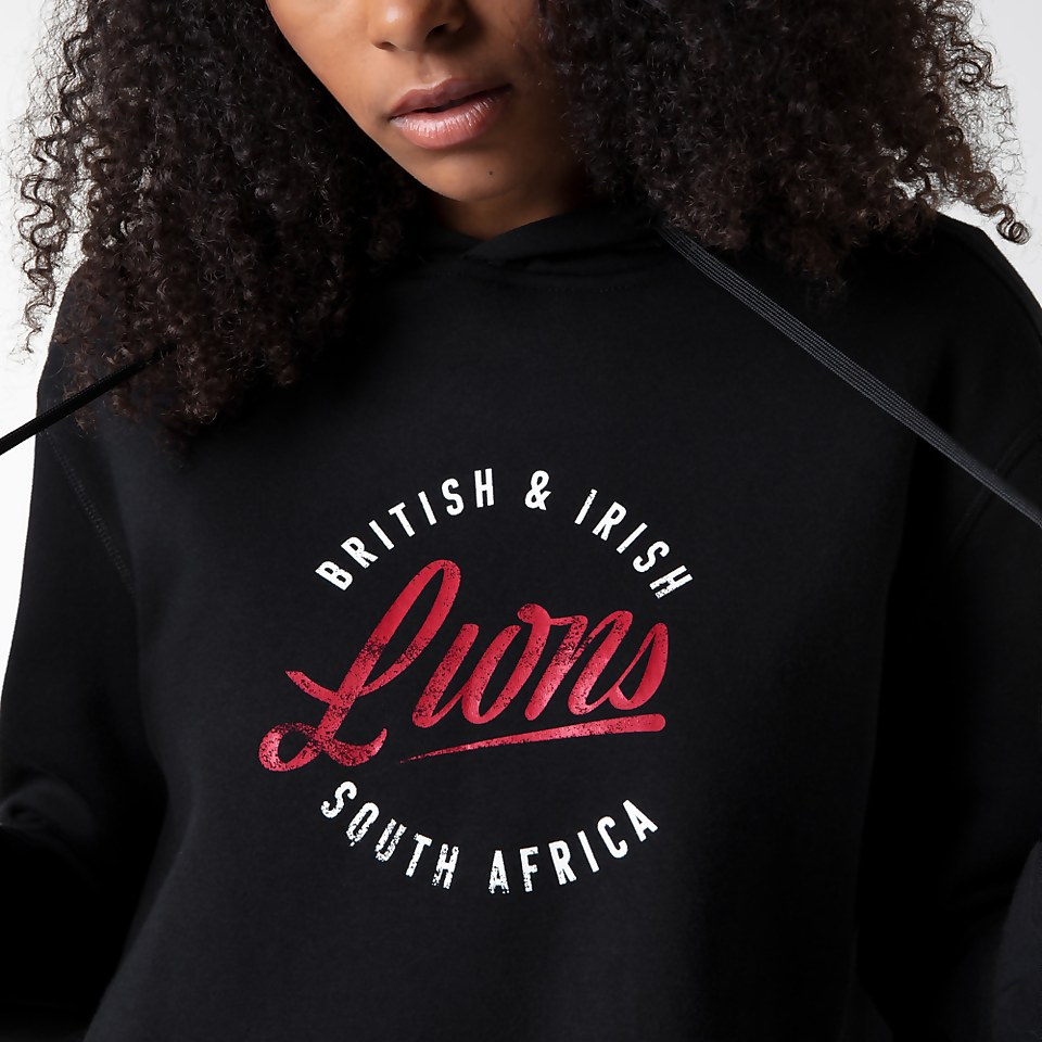 WOMENS BRITISH & IRISH LIONS GRAPHIC HOODY BLACK