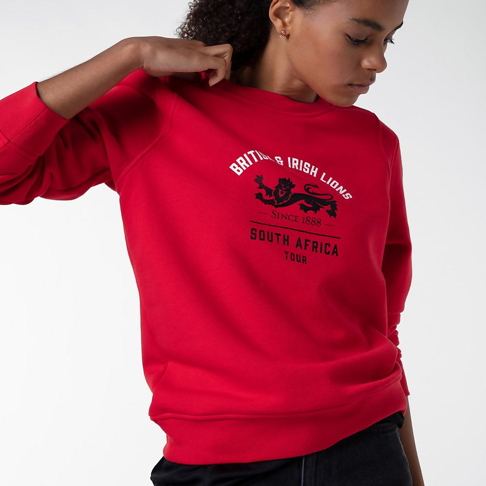WOMENS BRITISH & IRISH LIONS SWEATSHIRT RED