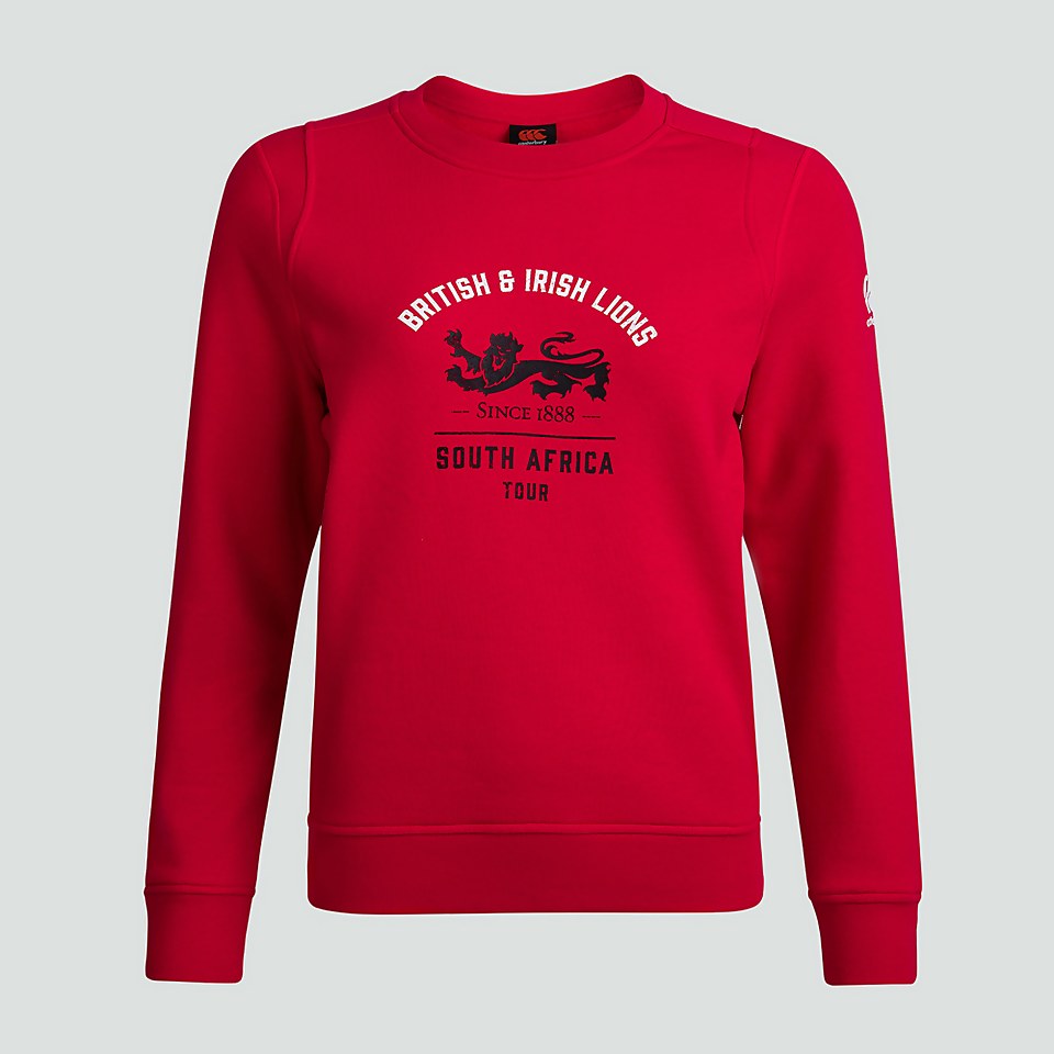 WOMENS BRITISH & IRISH LIONS SWEATSHIRT RED