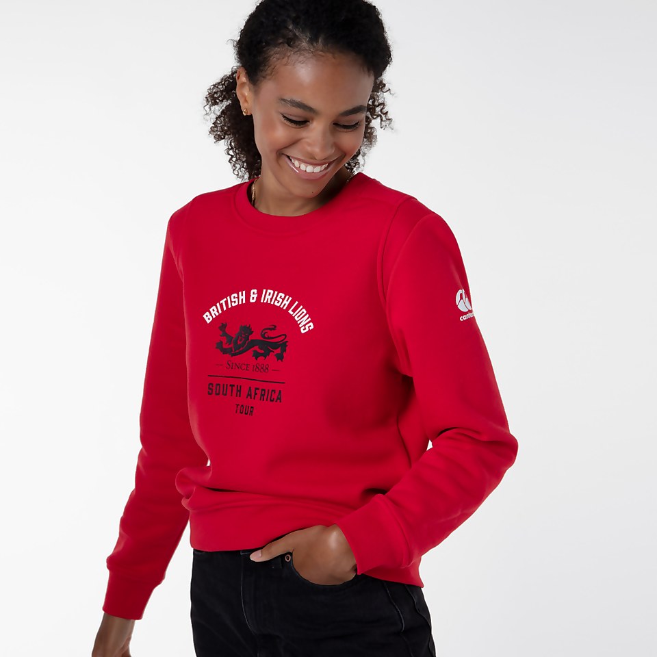 WOMENS BRITISH & IRISH LIONS SWEATSHIRT RED