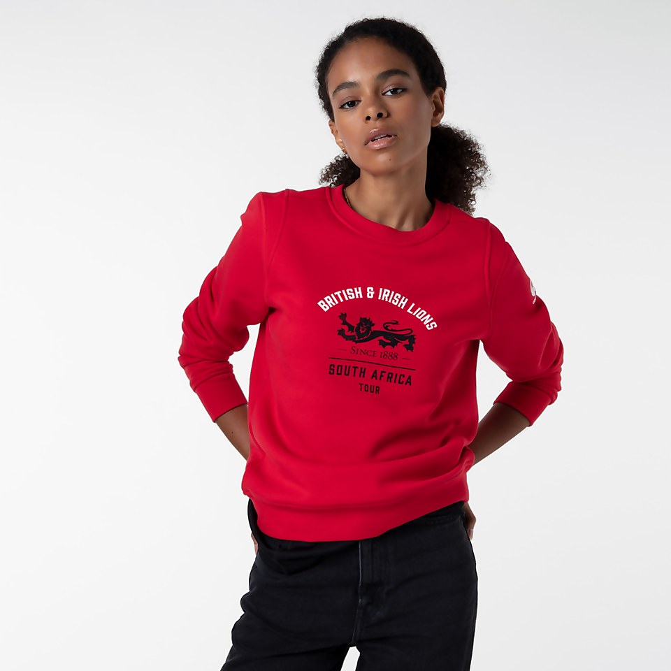 WOMENS BRITISH & IRISH LIONS SWEATSHIRT RED