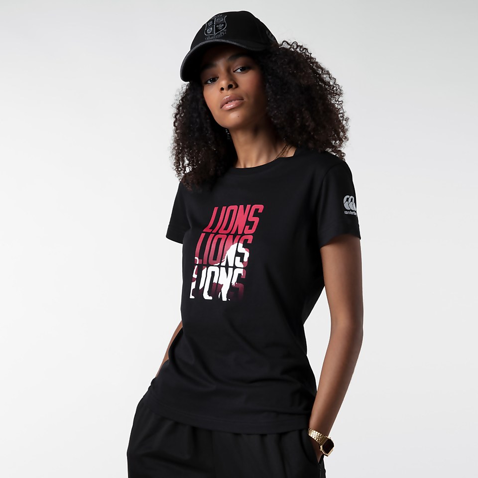WOMENS BRITISH & IRISH LIONS GRAPHIC TEE BLACK