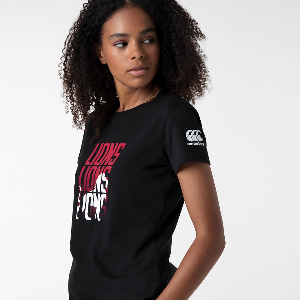 WOMENS BRITISH & IRISH LIONS GRAPHIC TEE BLACK