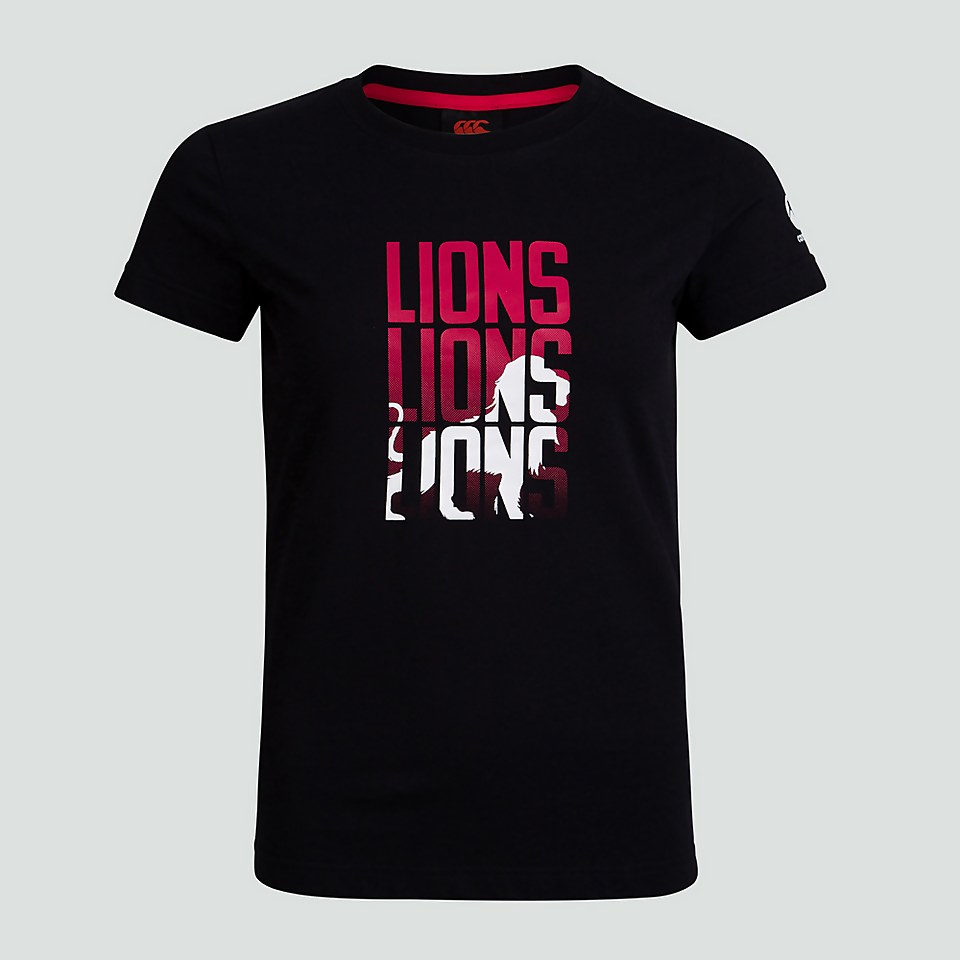 WOMENS BRITISH & IRISH LIONS GRAPHIC TEE BLACK