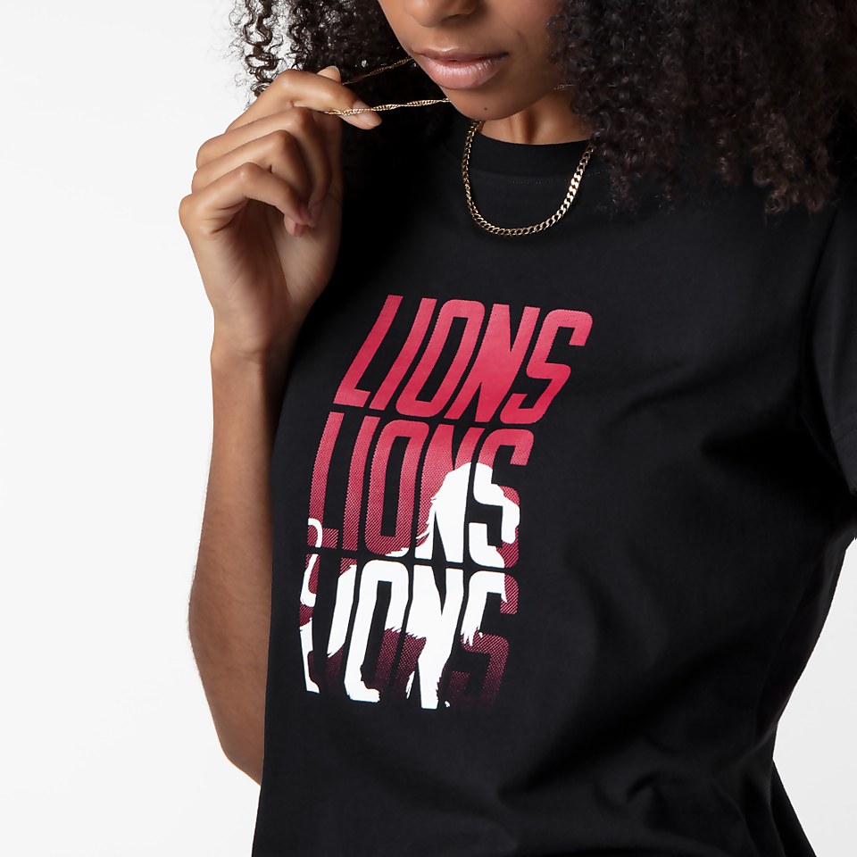 WOMENS BRITISH & IRISH LIONS GRAPHIC TEE BLACK