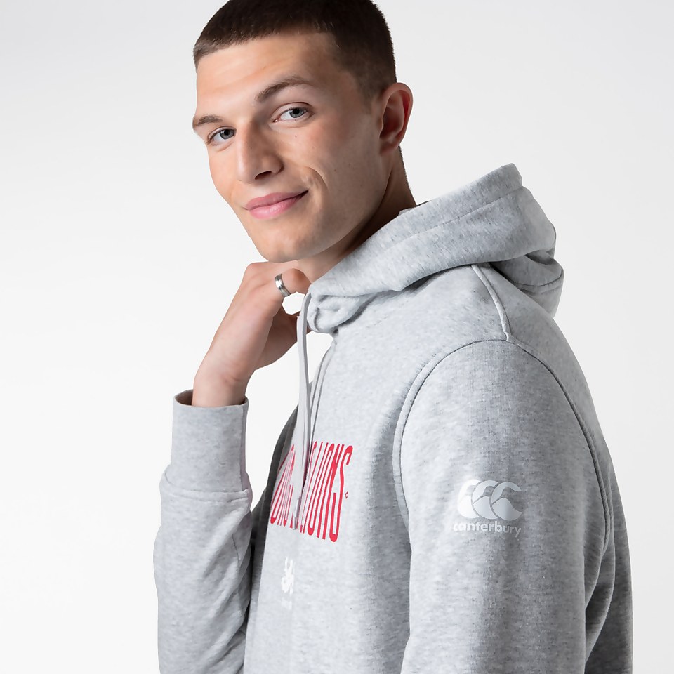 MENS BRITISH & IRISH LIONS GRAPHIC HOODY GREY