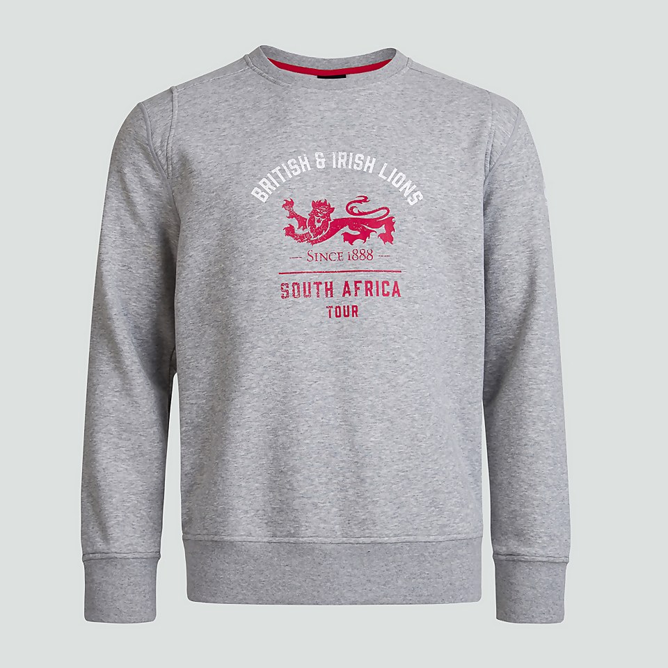 MENS BRITISH & IRISH LIONS SWEATSHIRT GREY