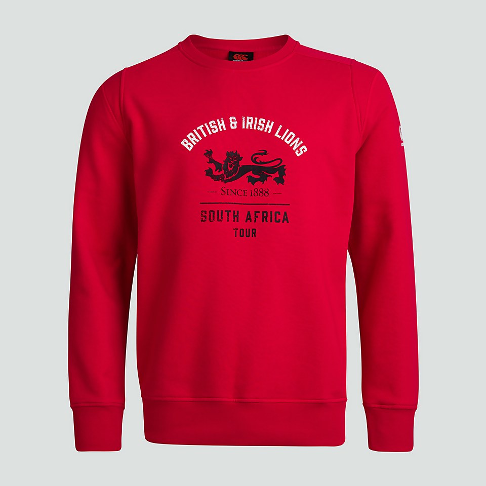 MENS BRITISH & IRISH LIONS SWEATSHIRT RED