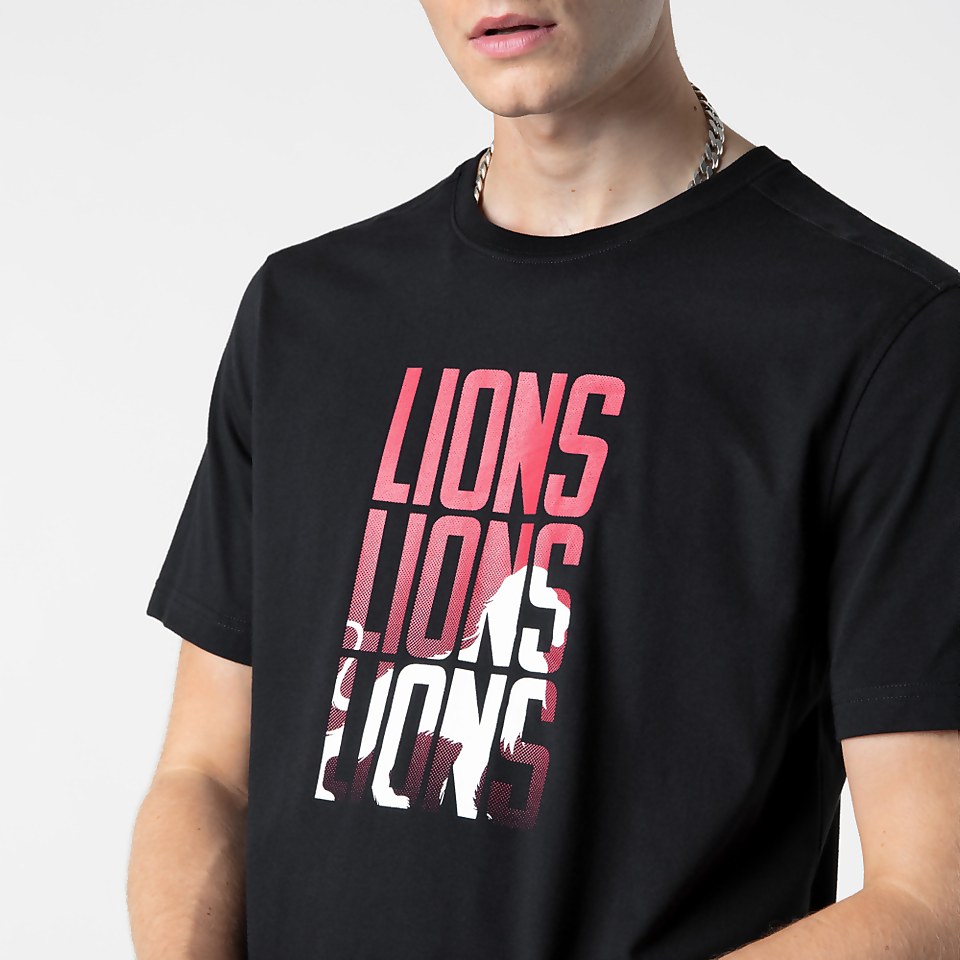 MENS BRITISH & IRISH LIONS GRAPHIC TEE BLACK