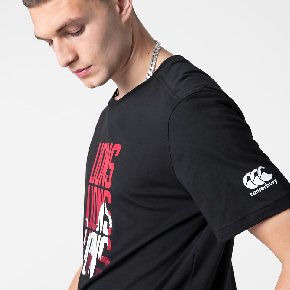 MENS BRITISH & IRISH LIONS GRAPHIC TEE BLACK