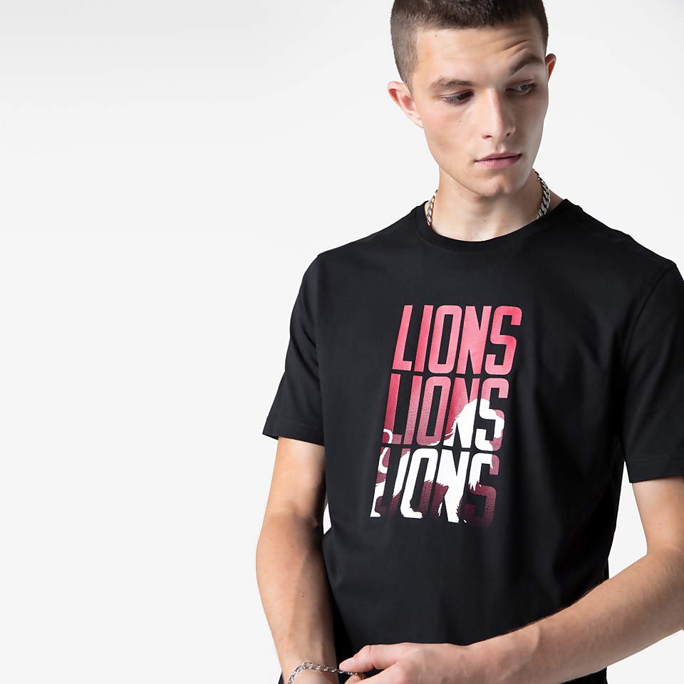 MENS BRITISH & IRISH LIONS GRAPHIC TEE BLACK