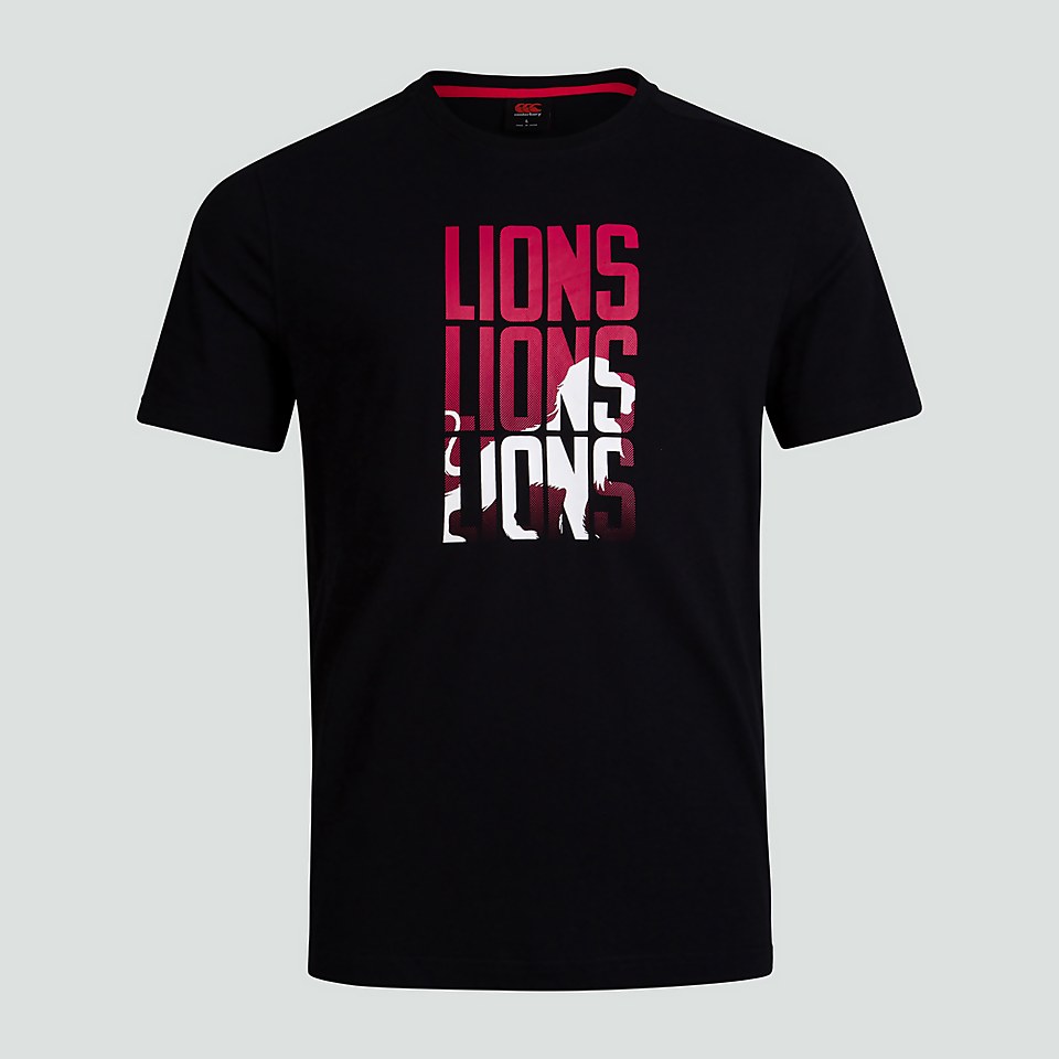 MENS BRITISH & IRISH LIONS GRAPHIC TEE BLACK