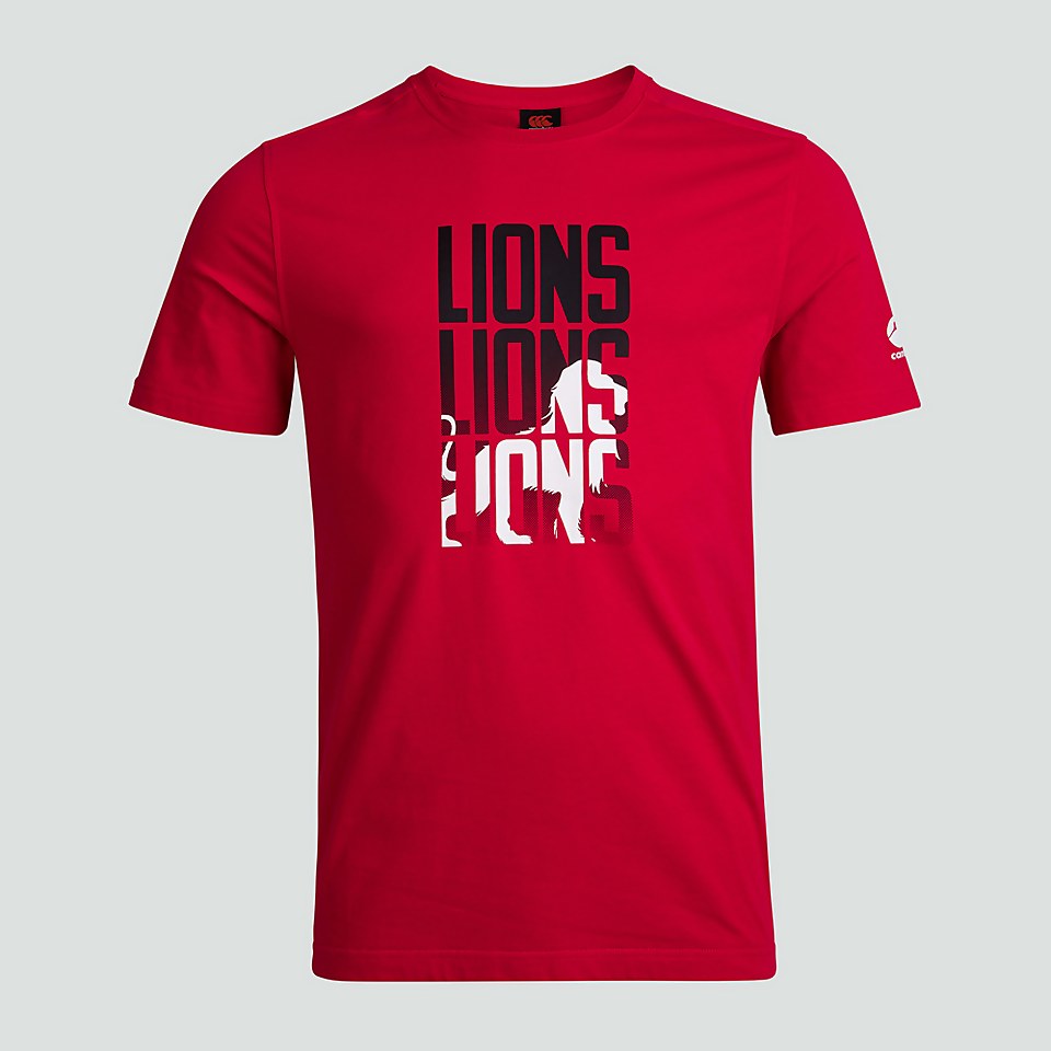 MENS BRITISH & IRISH LIONS GRAPHIC TEE RED