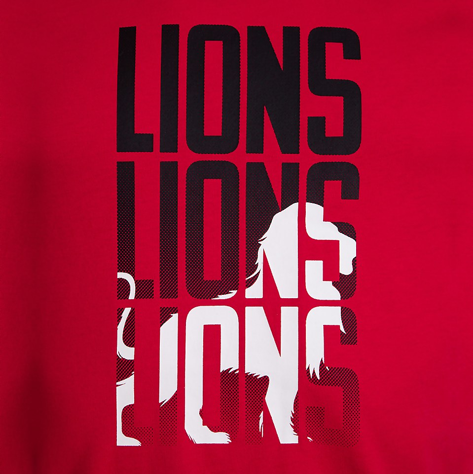 MENS BRITISH & IRISH LIONS GRAPHIC TEE RED