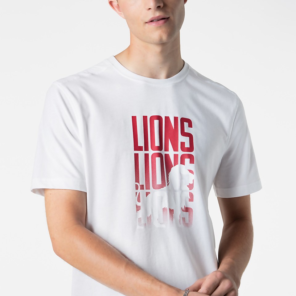 MENS BRITISH & IRISH LIONS GRAPHIC TEE WHITE