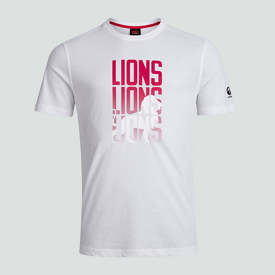 MENS BRITISH & IRISH LIONS GRAPHIC TEE WHITE