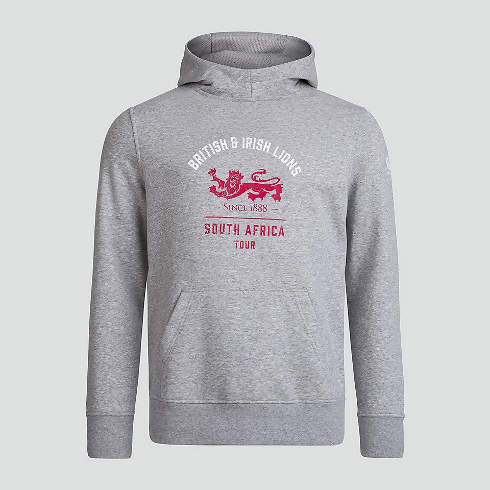 JUNIOR UNISEX BRITISH & IRISH LIONS GRAPHIC HOODY GREY