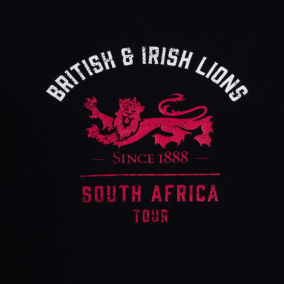JUNIOR UNISEX BRITISH & IRISH LIONS GRAPHIC HOODY BLACK