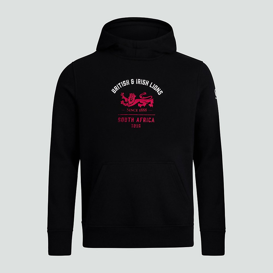 JUNIOR UNISEX BRITISH & IRISH LIONS GRAPHIC HOODY BLACK