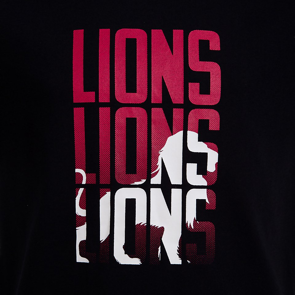 JUNIOR UNISEX BRITISH & IRISH LIONS GRAPHIC TEE BLACK