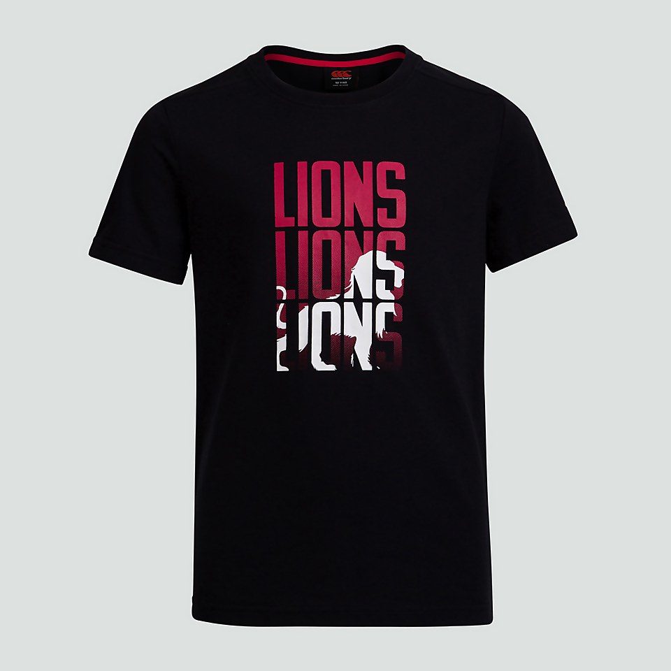 JUNIOR UNISEX BRITISH & IRISH LIONS GRAPHIC TEE BLACK