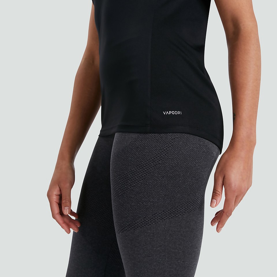 WOMENS VAPODRI SUPERLIGHT TEE BLACK
