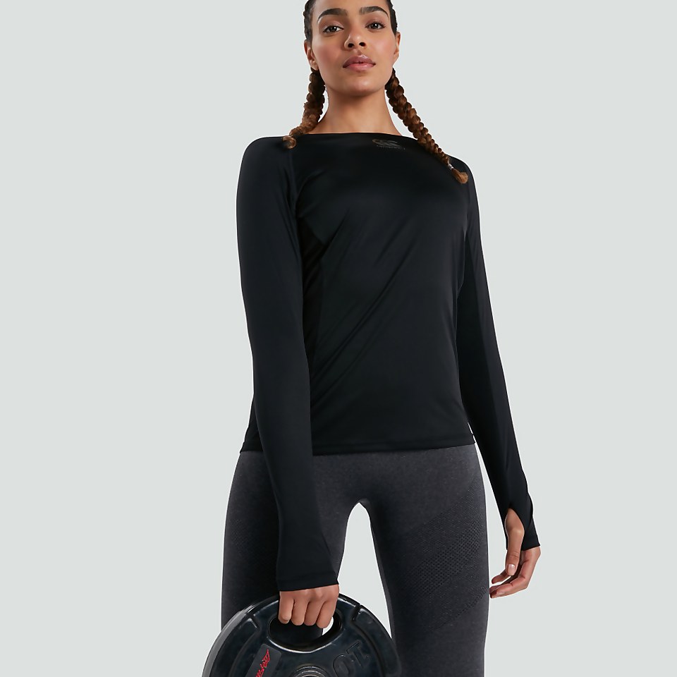 WOMENS VAPODRI SUPERLIGHT LONG SLEEVED TEE BLACK
