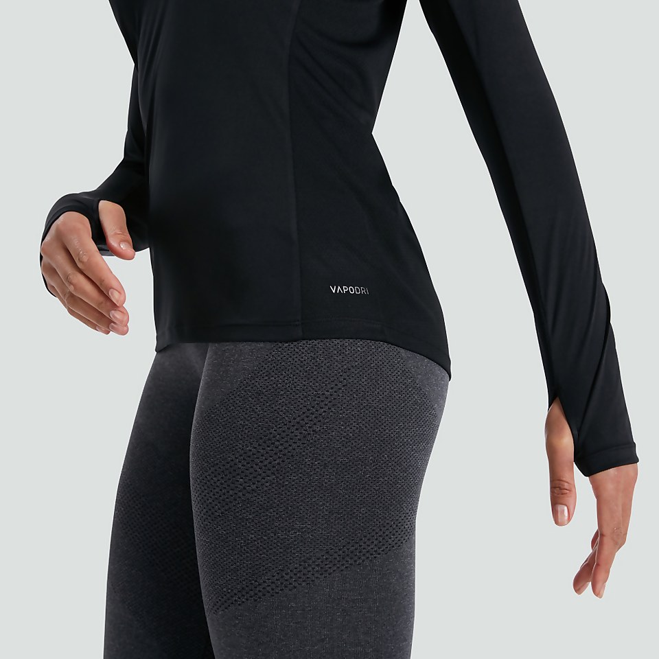 WOMENS VAPODRI SUPERLIGHT LONG SLEEVED TEE BLACK