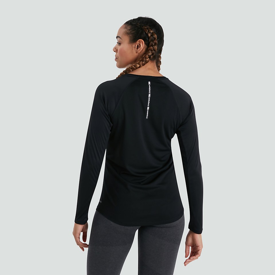 WOMENS VAPODRI SUPERLIGHT LONG SLEEVED TEE BLACK