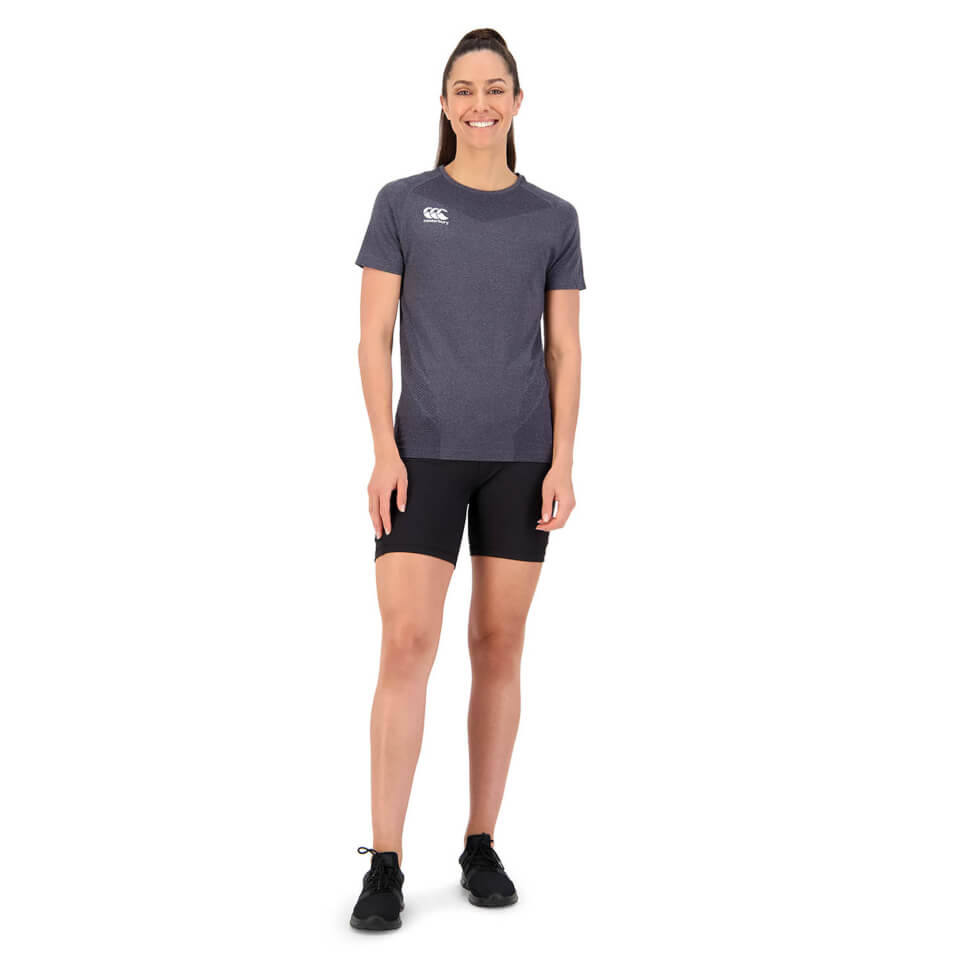 WOMENS SEAMLESS TEE BLACK