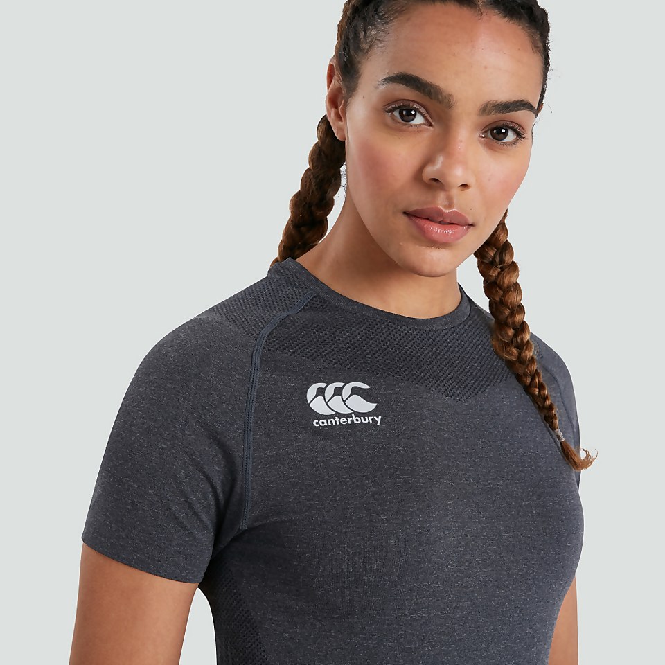 WOMENS SEAMLESS TEE BLACK