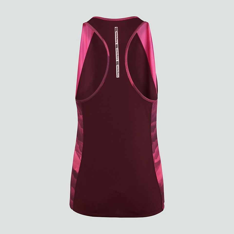 WOMENS VAPODRI SUPERLIGHT GRAPHIC RACERBACK VEST PURPLE