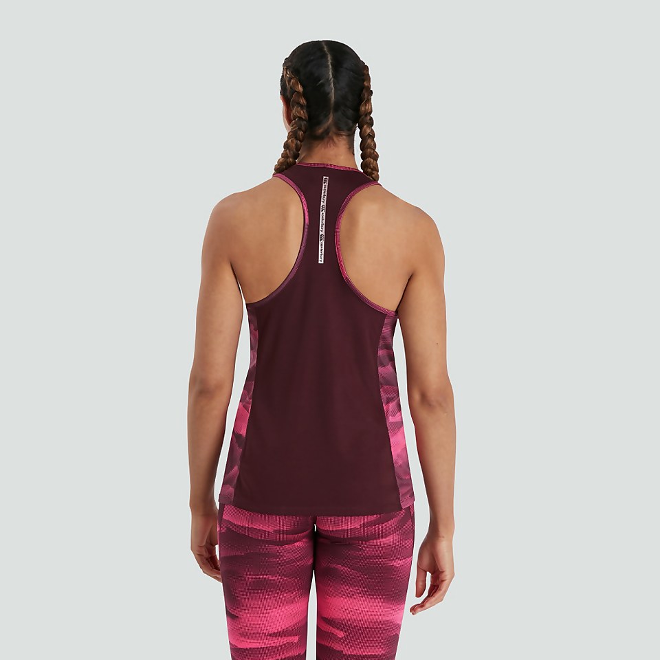 WOMENS VAPODRI SUPERLIGHT GRAPHIC RACERBACK VEST PURPLE