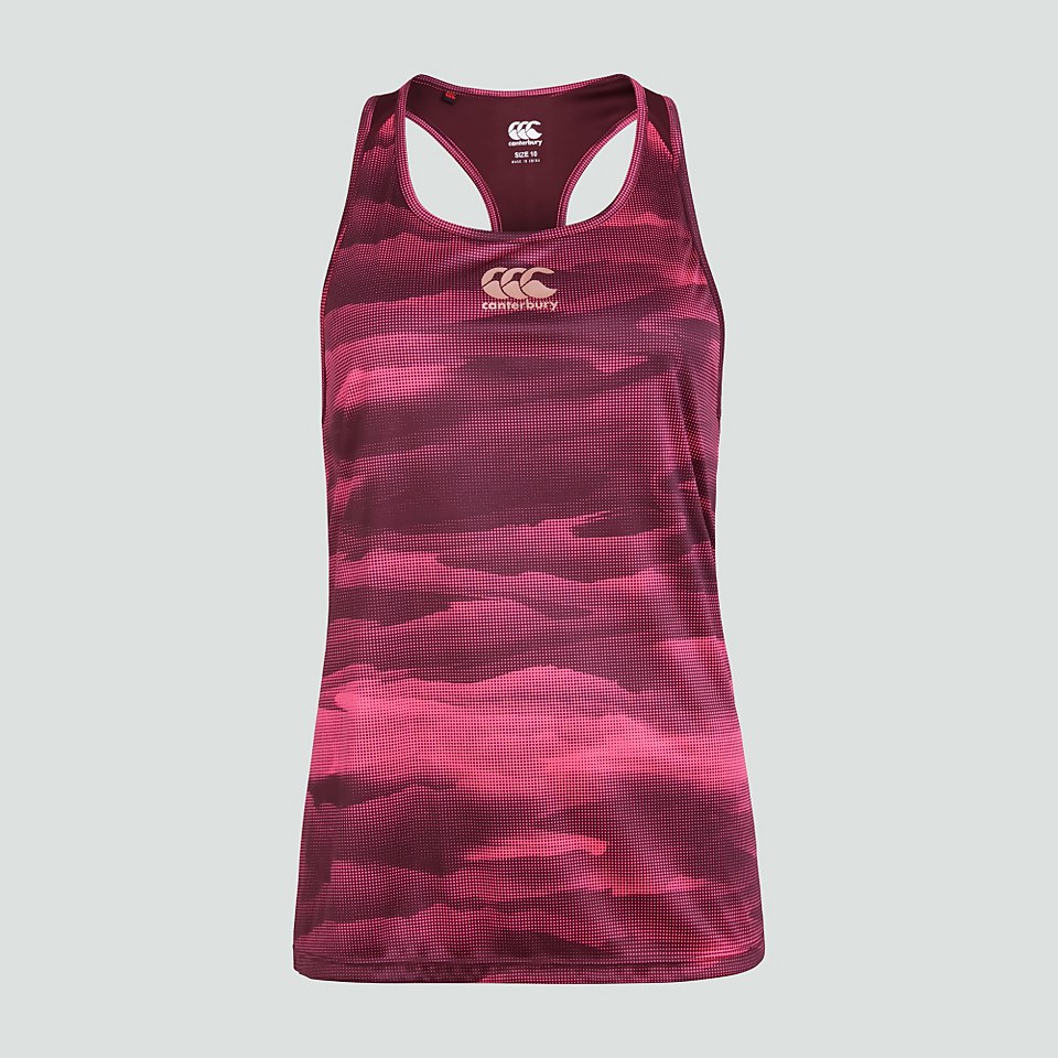 WOMENS VAPODRI SUPERLIGHT GRAPHIC RACERBACK VEST PURPLE